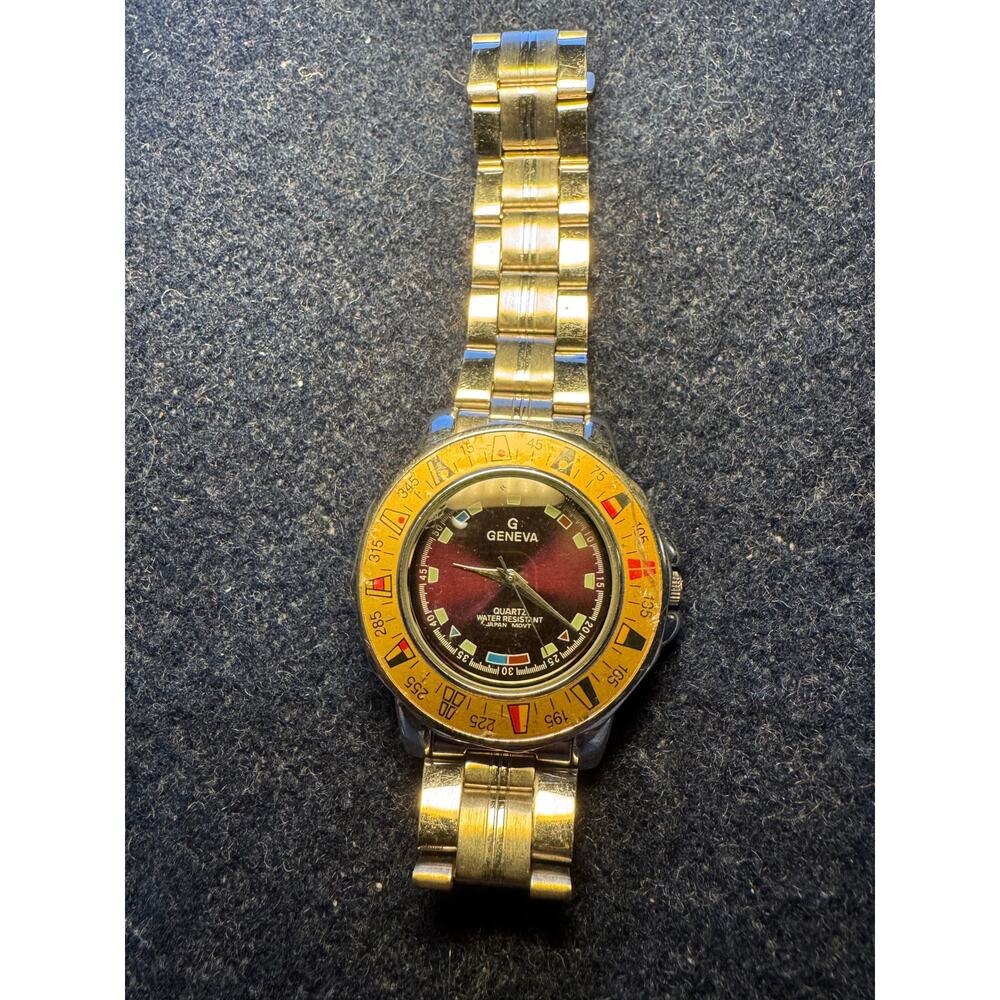 Geneva Wristwatch Water Resistant Japanese Movement